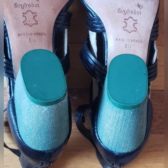 FARYLROBIN Anthropologie $225 Black Gladiator sandals Size 8.5 - Picture 4 of 6